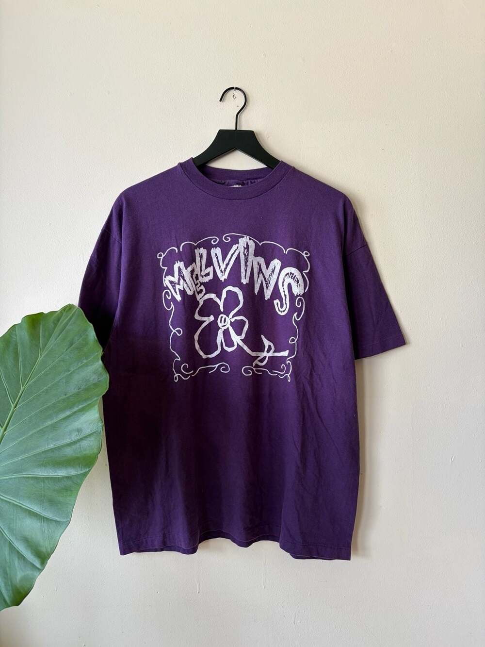 Vintage 90s Melvins Kurdt Flower Graphic T-Shirt XL Purple Nirvana Kurt cobain